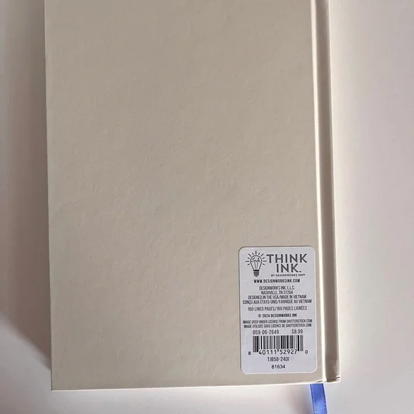 DesignWorks Ink Cream Journal with Blue Ribbon - Picture 5 of 5